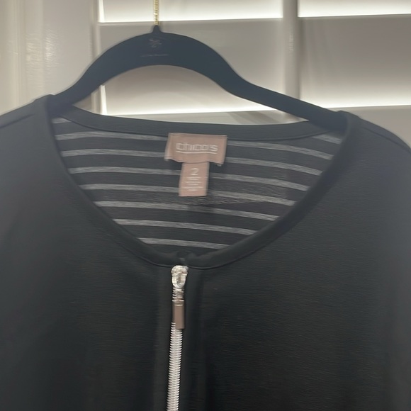 Black Chicos Size 2 (12/14)  long sleeve jacket - Picture 2 of 7
